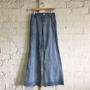 J Brand 1970s Style Light Wash Wide Leg Jeans